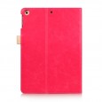 iPad Air 1 / Air 2 / 9.7 (2017 / 2018) leren case / hoes - incl. standaard met 3 standen - Roze Rood 