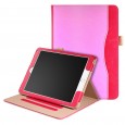 iPad Air 1 / Air 2 / 9.7 (2017 / 2018) leren case / hoes - incl. standaard met 3 standen - Roze Rood 