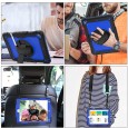 iPad 9.7 (2017 & 2018) hoes / case met screenprotector, handriem en schouderriem voor Horeca en Bouw blauw