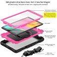 Samsung Galaxy Tab A 10.1 (2019) case met screenprotector, handriem en schouderriem voor Horeca en Bouw Roze