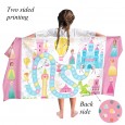 Ulticool - Handdoek - Prinses Kasteel Draak Ridders Luchtballon - Spel - Badhanddoek - Strandhanddoek Zwemhanddoek - Kinderen - Sneldrogend Badlaken - 140 x 70 cm - voor reizen fitness gym sport
