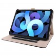 iPad Air 4 (2020) / Air 5 (2022) / M2 (2024) / M3 (2025) leren hoes bruin / zwart incl. standaard met 3 standen