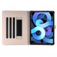 iPad Air 4 (2020) / Air 5 (2022) / M2 (2024) / M3 (2025) leren hoes grijs / zwart incl. standaard met 3 standen