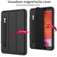 iPad 10.2 (2019 / 2020 / 2021) schokbestendige case met screenprotector en Trifold standaard zwart