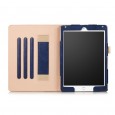 iPad Air 1 / Air 2 / 9.7 (2017) leren case / hoes blauw incl. standaard met 3 standen