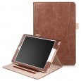 iPad Air 1 / Air 2 / 9.7 (2017) leren case / hoes bruin incl. standaard met 3 standen