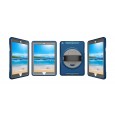 360 graden draaibare, rugged, iPad 9.7 (2017 & 2018) / Air 2 / Pro 9.7 case met screenprotector blauw