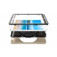 360 graden draaibare, rugged, iPad 9.7 (2017 & 2018) / Air 2 / Pro 9.7 case met screenprotector goud