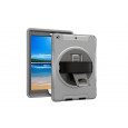 360 graden draaibare, rugged, iPad 9.7 (2017 & 2018) / Air 2 / Pro 9.7 case met screenprotector grijs