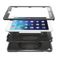 360 graden draaibare, rugged, hybride, iPad 9.7 (2017) / iPad Air / iPad Air 2 / iPad Pro 9.7 case met screenprotector