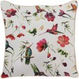 Ulticool - Kussenhoes - Vogel Bloemen Natuur - Jacquard Gobelin stof  - Exclusief Kussenvulling - Sierkussen 45x45 cm - Sierkussenhoes Accessoires - Kussentjes Bank voor Decoratie Woonkamer Slaapkamer – Wit Rood Blauw Groen