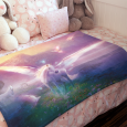 Ulticool - Deken - Eenhoorn Paard Unicorn Roze - Kinderkamer Babykamer - Zacht Fleece Flanel - 150x100 cm -Plaid -  Accessoires - Dekentje Versiering Decoratie Jeugdkamer Meisje Jongen