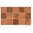 Ulticool Decoratie Sticker Tegels - Terracotta Aardewerk Zand - 15x15 cm - 15 stuks Plakfolie Tegelstickers - Plaktegels Zelfklevend - Sticktiles - Badkamer - Keuken - WC - Gang - Toilet 