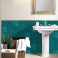 Ulticool Decoratie Sticker Tegels -  Zeegroen Groen - Toilet WC Gang Muurstickers - 15x15 cm - 15 stuks Plakfolie Tegelstickers - Plaktegels Zelfklevend - Sticktiles - Badkamer - Keuken 