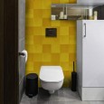 Ulticool Decoratie Sticker Tegels - Geel Vrolijk Zon Natuur - Muurstickers WC Toilet - 15x15 cm - 15 stuks Plakfolie Tegelstickers - Plaktegels Zelfklevend - Sticktiles - Badkamer - Keuken 