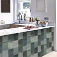 Ulticool Decoratie Sticker Tegels - Grijs Blauw Antraciet - Muurstickers WC Toilet - 15x15 cm - 15 stuks Plakfolie Tegelstickers - Plaktegels Zelfklevend - Sticktiles - Badkamer - Keuken 