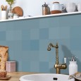 Ulticool Decoratie Sticker Tegels - Grijs Blauw Oceaan - Meubelfolie Decoratiefolie Folie Keukenkast  - 15x15 cm - 15 stuks Plakfolie Tegelstickers - Plaktegels Zelfklevend - Sticktiles - Badkamer - Keuken 