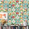 Ulticool Decoratie Sticker Tegels - Vintage Oma Spanje Portugal Mexico - Meubelfolie Keukenkast - 15x15 cm - 15 stuks Plakfolie Tegelstickers Meubel stickers - Plaktegels Zelfklevend - Keuken