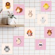 Ulticool Decoratie Sticker Tegels - Schattige Cute Dieren Kinderkamer Baby Peuter Kind  - 15x15 cm - 15 stuks Tegelstickers Meubel stickers - Plaktegels Zelfklevend - Badkamer - Keuken