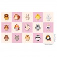 Ulticool Decoratie Sticker Tegels - Schattige Cute Dieren Kinderkamer Baby Peuter Kind  - 15x15 cm - 15 stuks Tegelstickers Meubel stickers - Plaktegels Zelfklevend - Badkamer - Keuken