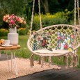 Ulticool - Buitenkussens - Klassiek Boeket Bloemen Beige Wit - Sierkussens Buiten Waterbestendig - Set van 2 Kussens 45 x 45 cm Vierkant 