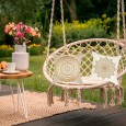 Ulticool - Buitenkussens - Mandala Goud Beige Bohemian Hippie - Sierkussens Buiten Waterbestendig - Set van 2 Kussens 45 x 45 cm Vierkant 