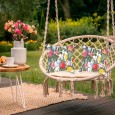 Ulticool - Buitenkussens - Klassiek Boeket Bloemen Wit - Sierkussens Buiten Waterbestendig - Set van 2 Kussens 45 x 45 cm Vierkant 