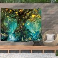 Ulticool - Sprookje Elf Boom Magisch Bos Natuur - Wandkleed  Poster - 200x150 cm - Groot wandtapijt -  Tuinposter Tapestry