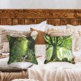 Ulticool - Kussenhoes - Natuur Bomen Waterval - Set van 2 stuks - Sierkussens 45x45 cm - Sierkussenhoes Accessoires - Kussentjes Bank voor Decoratie Woonkamer Slaapkamer Jeugdkamer Kinderkamer Babykamer - Groen