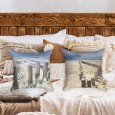 Ulticool - Kussenhoes - Strand Kust Nederland - Set van 2 stuks - Sierkussens 45x45 cm - Sierkussenhoes Accessoires - Kussentjes Bank voor Decoratie Woonkamer Slaapkamer Jeugdkamer Kinderkamer Babykamer - Blauw Wit