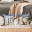 Ulticool - Kussenhoes - Strand Kust Nederland - Set van 2 stuks - Sierkussens 45x45 cm - Sierkussenhoes Accessoires - Kussentjes Bank voor Decoratie Woonkamer Slaapkamer Jeugdkamer Kinderkamer Babykamer - Blauw Wit