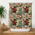 Ulticool Douchegordijn - Klassiek Boeket Bloemen Rozen Beige Wit - 180 x 200 cm - met 12 ringen 