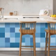 Ulticool Decoratie Sticker Tegels - Blauw Lichtblauw Kleuren - 15x15 cm - 15 stuks Plakfolie Tegelstickers - Plaktegels Zelfklevend - Sticktiles - WC - Badkamer - Keuken 