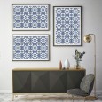 Ulticool Decoratie Sticker Tegels - Blauw Wit Mandala Achterwand Accessoire - 15x15 cm - 15 stuks Plakfolie Tegelstickers - Plaktegels Zelfklevend - Sticktiles - Badkamer - Keuken 