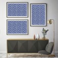 Ulticool Decoratie Sticker Tegels - Muurcirkel voor Binnen Mandala Blauw  - 15x15 cm - 15 stuks Plakfolie Tegelstickers - Plaktegels Zelfklevend - Sticktiles - Badkamer - Keuken 
