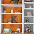 Ulticool Decoratie Sticker Tegels - Oranje Retro Vintage Kleuren - 15x15 cm - 15 stuks Plakfolie Tegelstickers - Plaktegels Zelfklevend - Sticktiles - Badkamer - Keuken