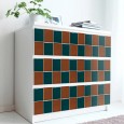 Ulticool Decoratie Sticker Tegels - Groen Bruin Retro Vintage - 15x15 cm - 15 stuks Plakfolie Tegelstickers - Plaktegels Zelfklevend - Sticktiles - Badkamer - Keuken 