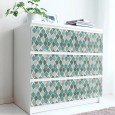 Ulticool Decoratie Sticker Tegels - Geometrische Wanddecoratie Figuren Groen Grijs - 15x15 cm - 15 stuks Plakfolie Tegelstickers - Plaktegels Zelfklevend - Sticktiles - Badkamer - Keuken 