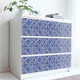 Ulticool Decoratie Sticker Tegels - Muurcirkel voor Binnen Mandala Blauw  - 15x15 cm - 15 stuks Plakfolie Tegelstickers - Plaktegels Zelfklevend - Sticktiles - Badkamer - Keuken 