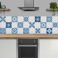 Ulticool Decoratie Sticker Tegels - Holland Blauw Wit Decoratie - 15x15 cm - 15 stuks Plakfolie Tegelstickers - Plaktegels Zelfklevend - Sticktiles - Badkamer - Keuken 