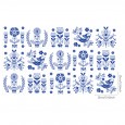 Ulticool Decoratie Sticker Tegels - Delfs Blauw Bloemen Vaas - 15x15 cm - 15 stuks Plakfolie Muurstickers Tegelstickers - Plaktegels Zelfklevend - Sticktiles - Badkamer - Keuken 