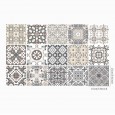 Ulticool Decoratie Sticker Tegels - Beige Sepia Grijs Wit Marokkaans  - 15x15 cm - 15 stuks Plakfolie Tegelstickers - Plaktegels Zelfklevend - Sticktiles - Badkamer - Keuken 