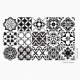 Ulticool Decoratie Sticker Tegels - Achterwand Zwart Wit - 15x15 cm - 15 stuks Plakfolie Tegelstickers Spatwand Kasten - Plaktegels Zelfklevend - Sticktiles - Badkamer - Keuken 