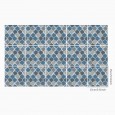 Ulticool Decoratie Sticker Tegels - Geometrische Wanddecoratie Figuren Blauw Grijs - 15x15 cm - 15 stuks Plakfolie Tegelstickers - Plaktegels Zelfklevend - Sticktiles - Badkamer - Keuken 