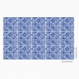 Ulticool Decoratie Sticker Tegels - Muurcirkel voor Binnen Mandala Blauw  - 15x15 cm - 15 stuks Plakfolie Tegelstickers - Plaktegels Zelfklevend - Sticktiles - Badkamer - Keuken 