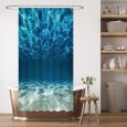 Ulticool Douchegordijn - Oceaan Zee Stilte Rust Duiken Aquarium Strand Zomer - 120 x 200 cm - met 8 ringen - Blauw