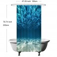 Ulticool Douchegordijn - Oceaan Zee Stilte Rust Duiken Aquarium Strand Zomer - 120 x 200 cm - met 8 ringen - Blauw