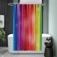 Ulticool Douchegordijn - Regenboog Glitter - 120 x 200 cm - met 8 ringen 