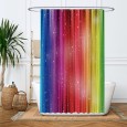 Ulticool Douchegordijn - Regenboog Glitter - 120 x 200 cm - met 8 ringen 