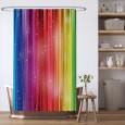 Ulticool Douchegordijn - Regenboog Glitter - 120 x 200 cm - met 8 ringen 